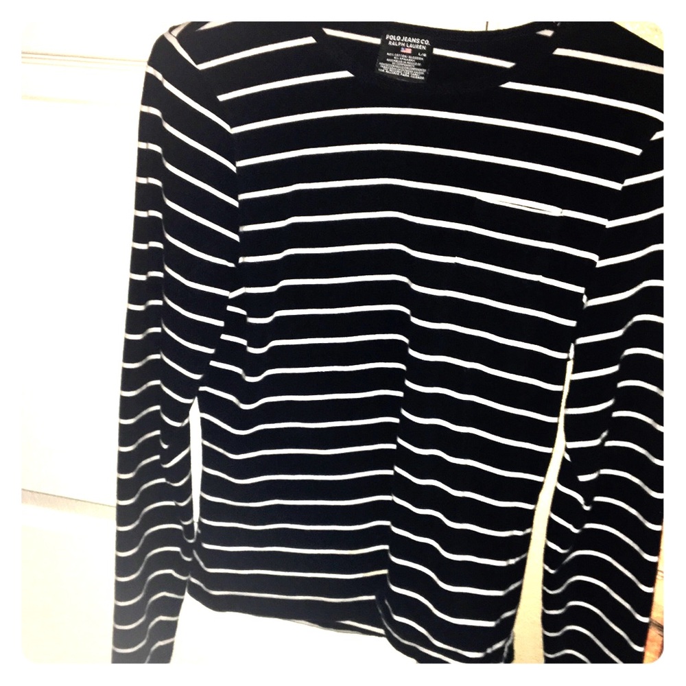 Polo by Ralph Lauren Striped Pocket Shirt Large